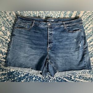Old Navy Dark Blue High Rise O.G Straight Jean Shorts (NWOT)